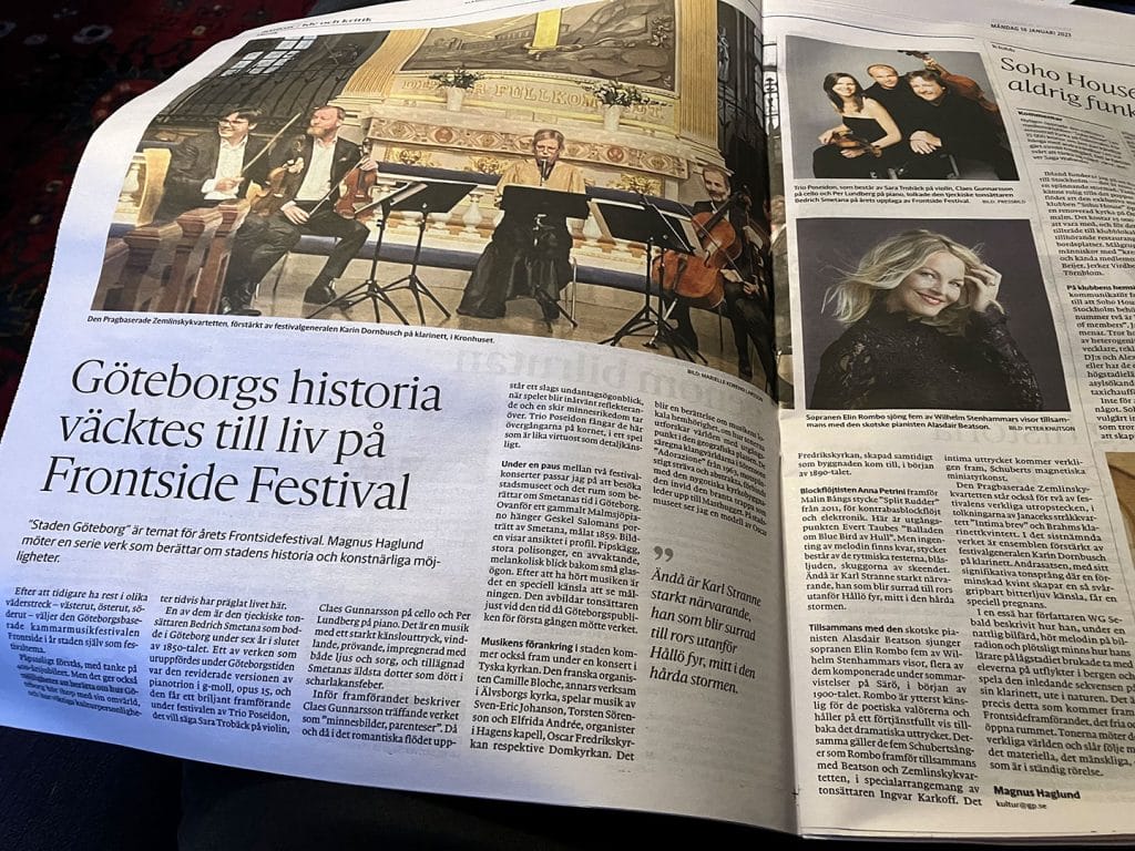 Göteborgs historia väcktes till liv på Frontside Festival – Recension i Göteborgs Posten 16 januari 2023.